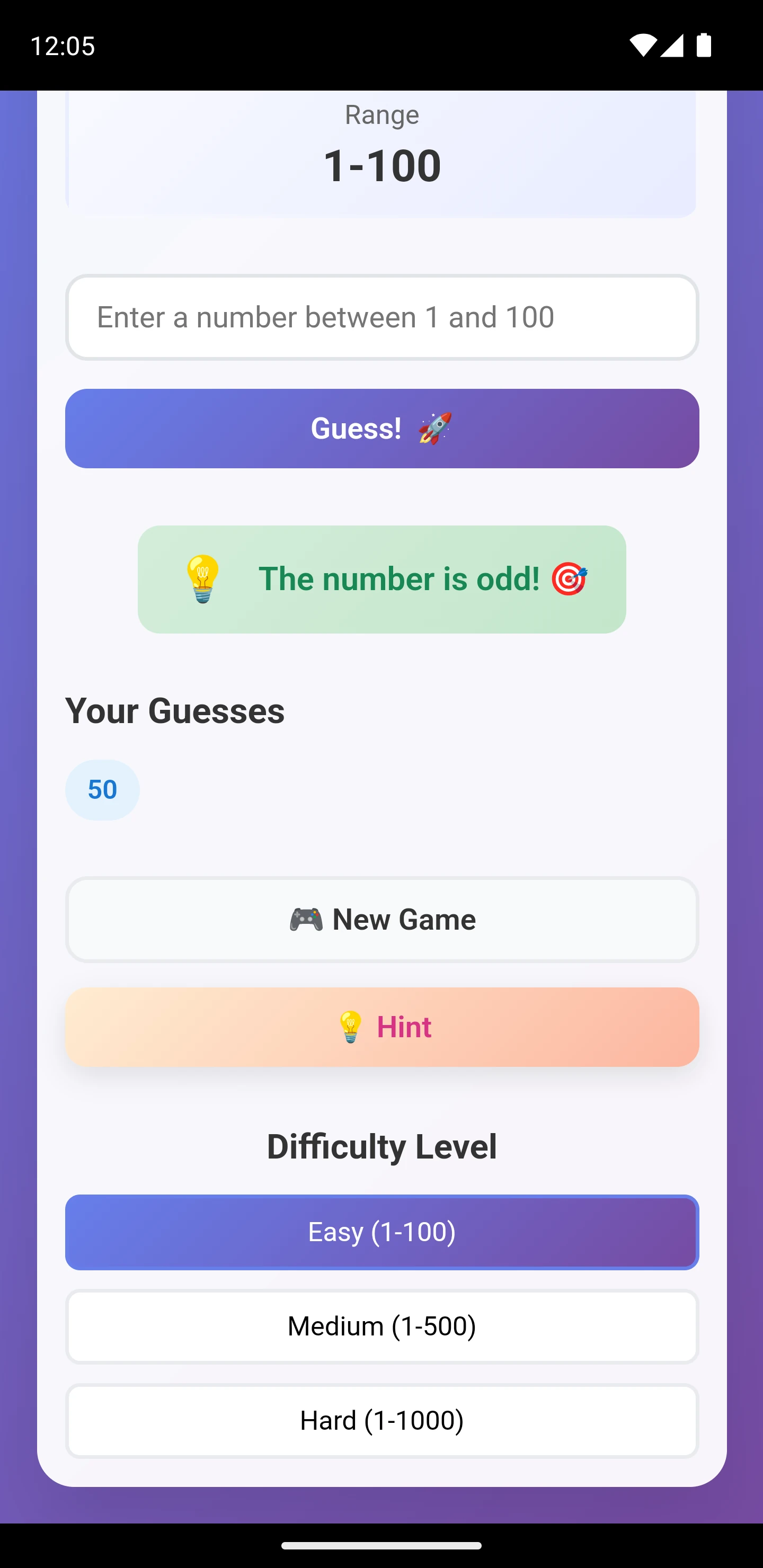Difficulty Selection